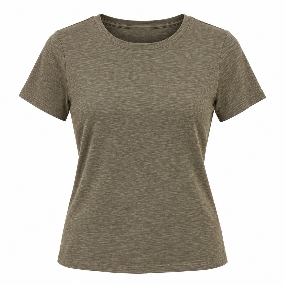 MARLED ESSENTIALS Womens Large Olive Green T-Shirt Blouse Cotton Modal Blend